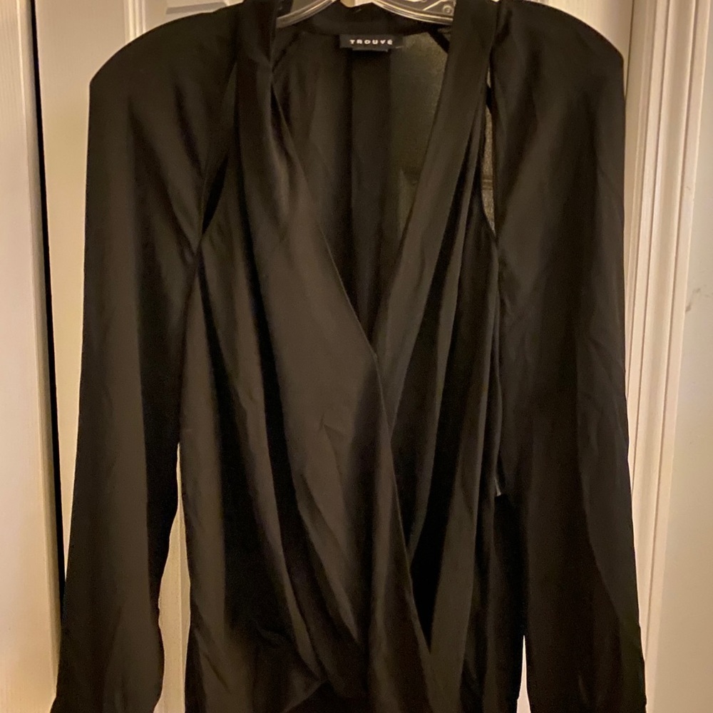 Trouve Black sheer blouse